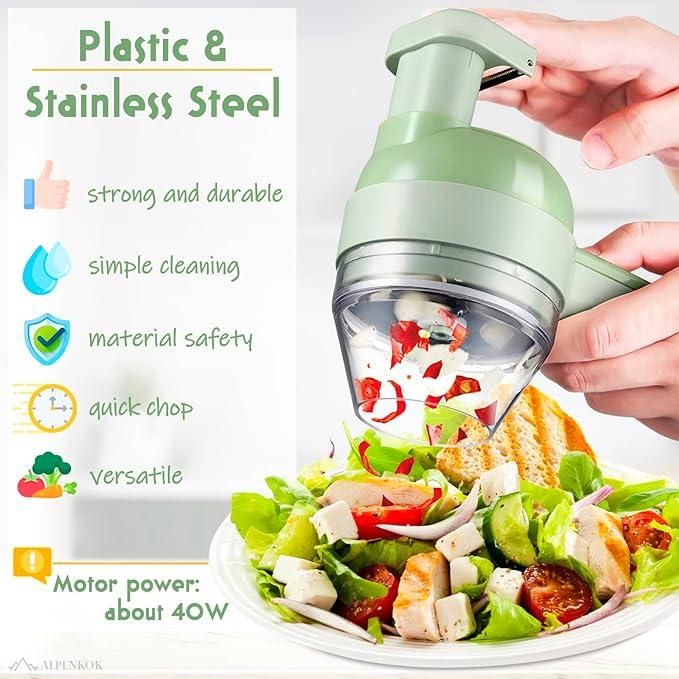 Snapsun Cordless 4-in-1 Electric Vegetable Cutter Set