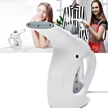 White handheld steamer