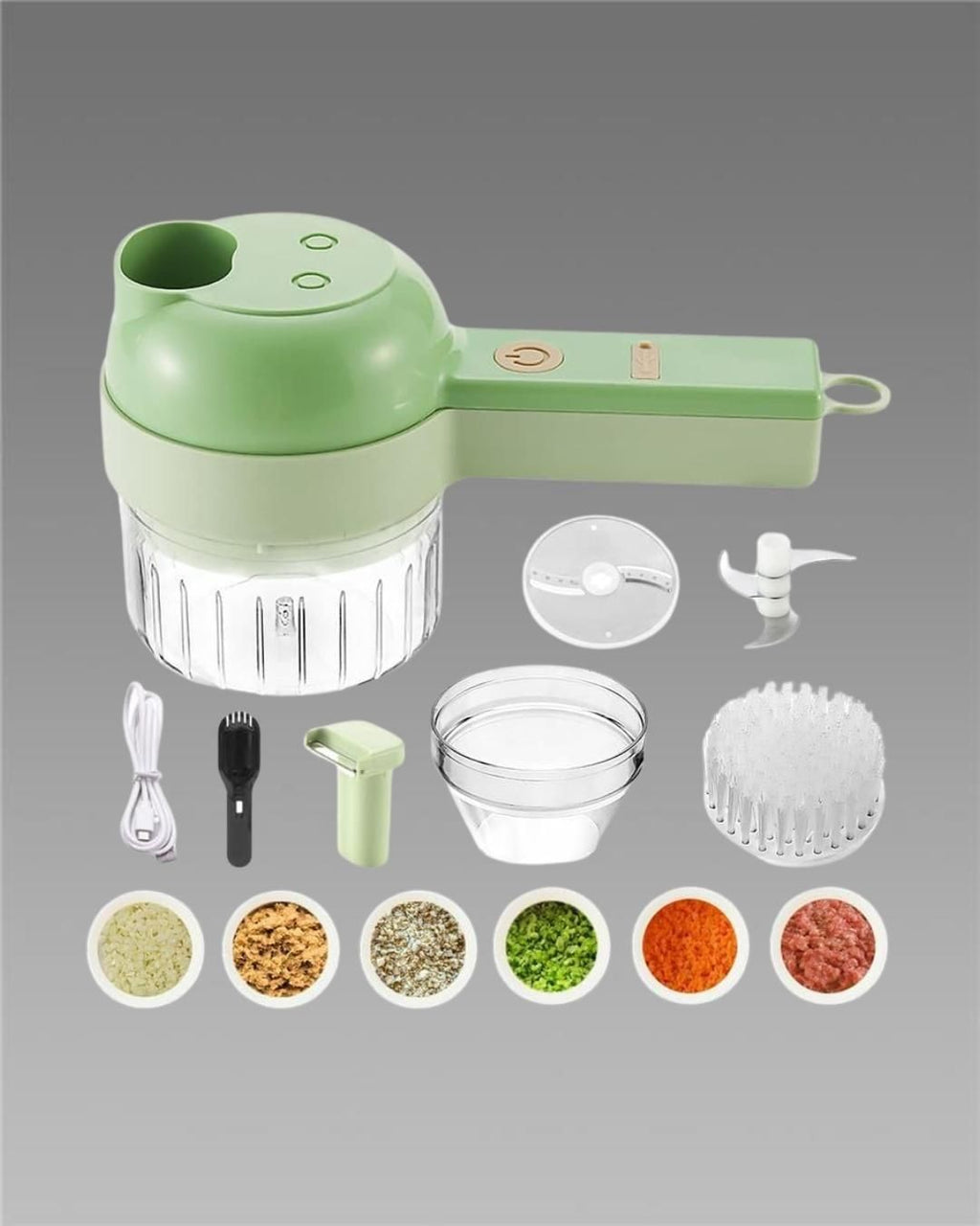 Snapsun Cordless 4-in-1 Electric Vegetable Cutter Set