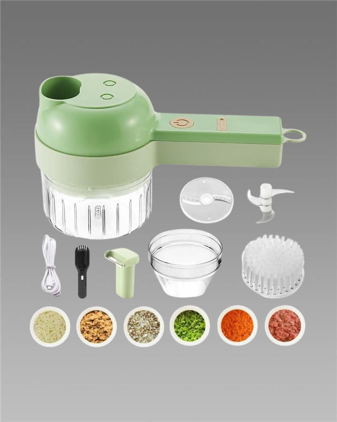 Snapsun Cordless 4-in-1 Electric Vegetable Cutter Set